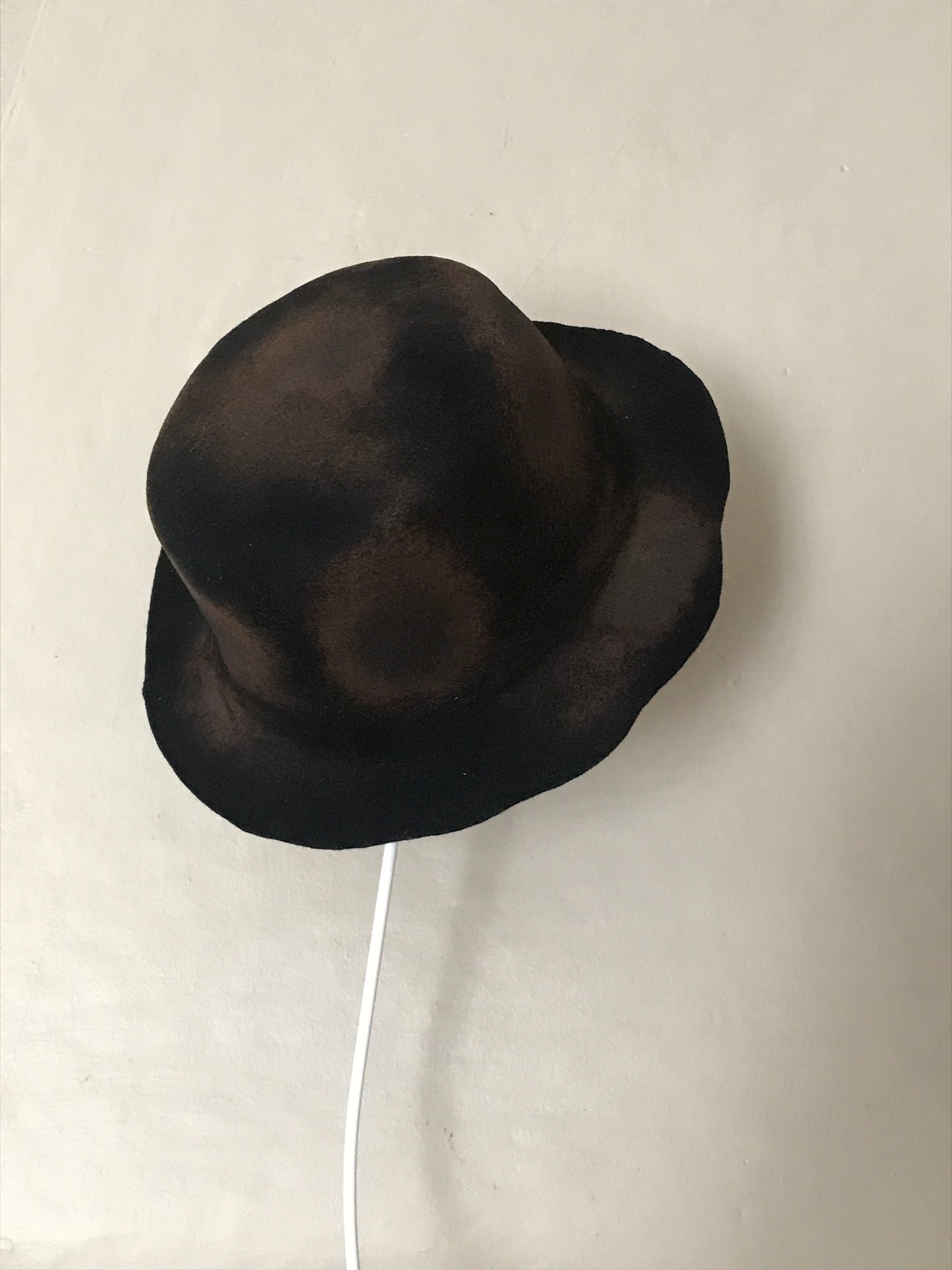 Boater hat, distressed- Tomoko Tahara millinery works