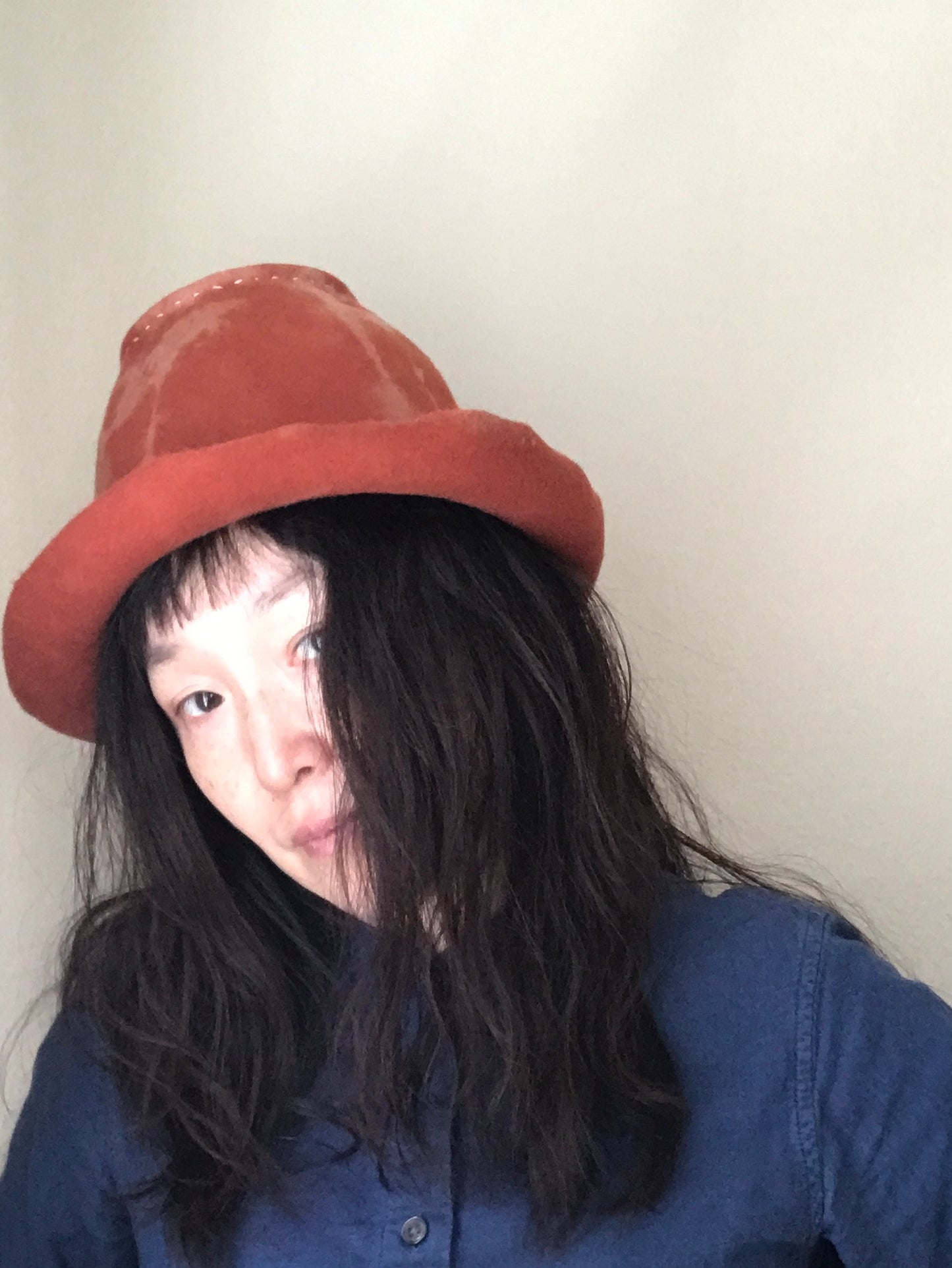 Ranchers 2- Bucket hat, distressed - Tomoko Tahara millinery works