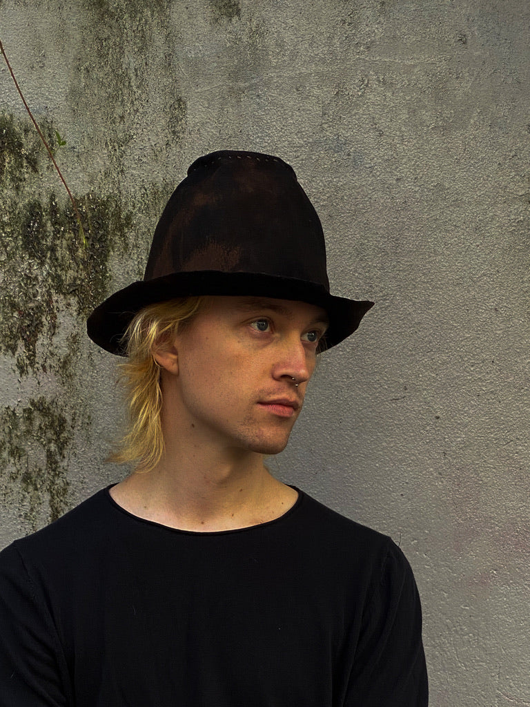 Bucket hat, distressed -  Ranchers 3- Tomoko Tahara millinery works