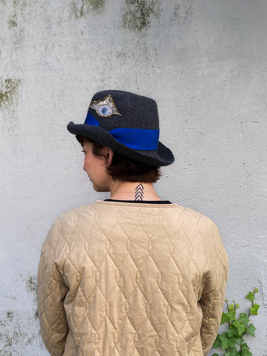 Eye fedora hat  - Tomoko Tahara millinery works