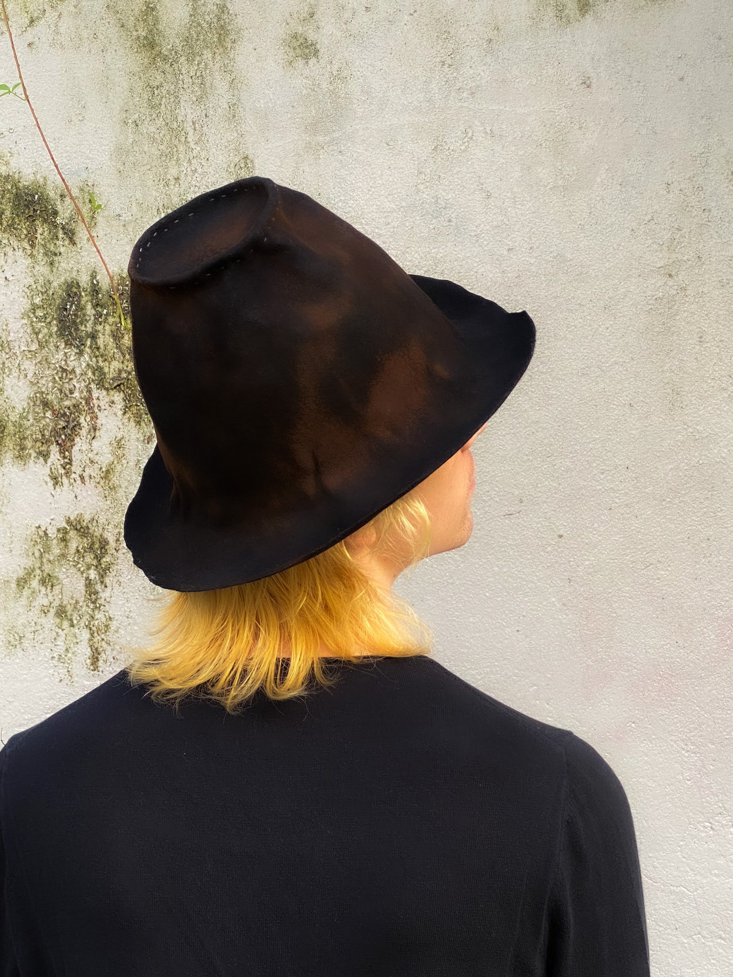 Bucket hat, distressed -  Ranchers 3- Tomoko Tahara millinery works