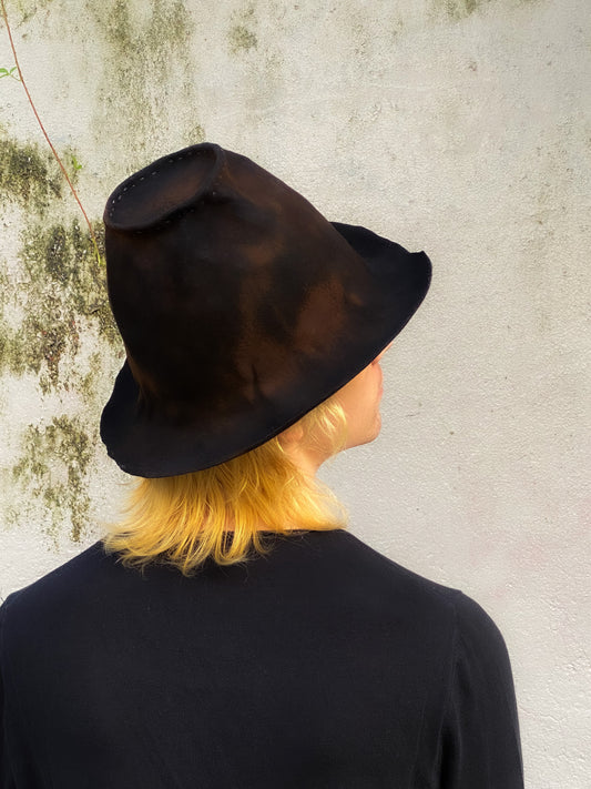 Bucket hat, distressed -  Ranchers 3- Tomoko Tahara millinery works