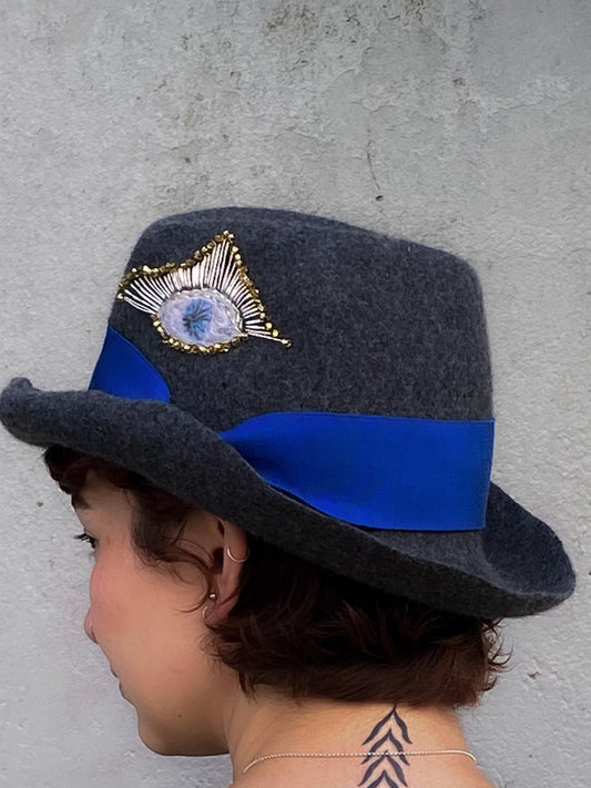 Eye fedora hat  - Tomoko Tahara millinery works