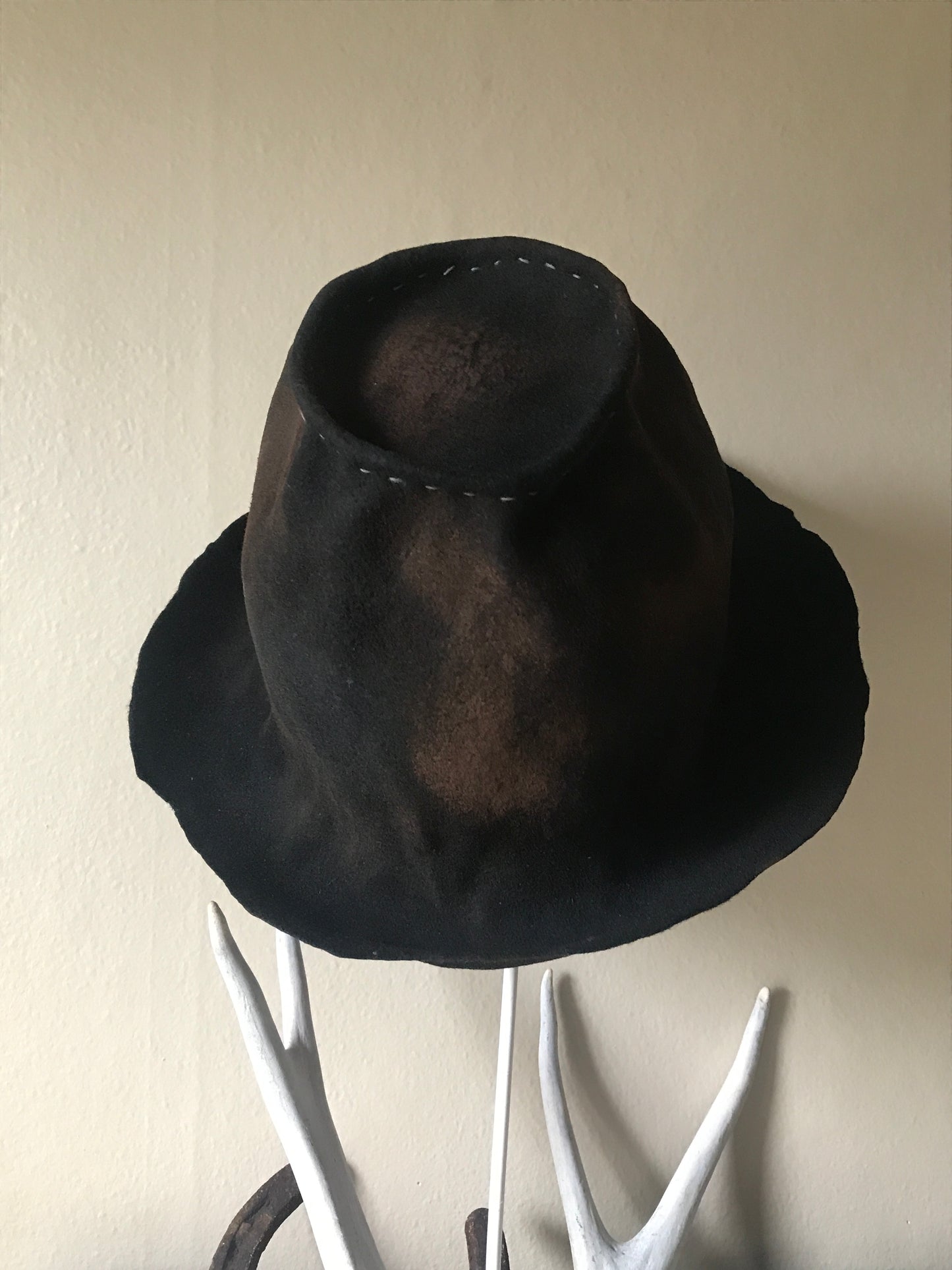 Bucket hat, distressed -  Ranchers 3- Tomoko Tahara millinery works