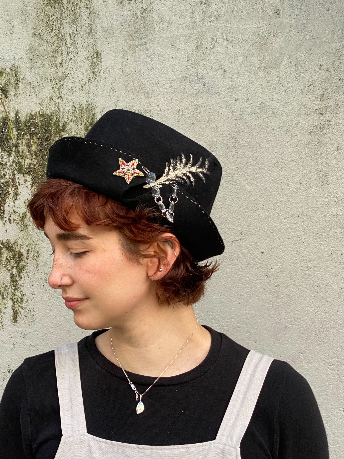 Shallow top hat -  Drifters - bygone era pirates inspired hat - Tomoko Tahara millinery works