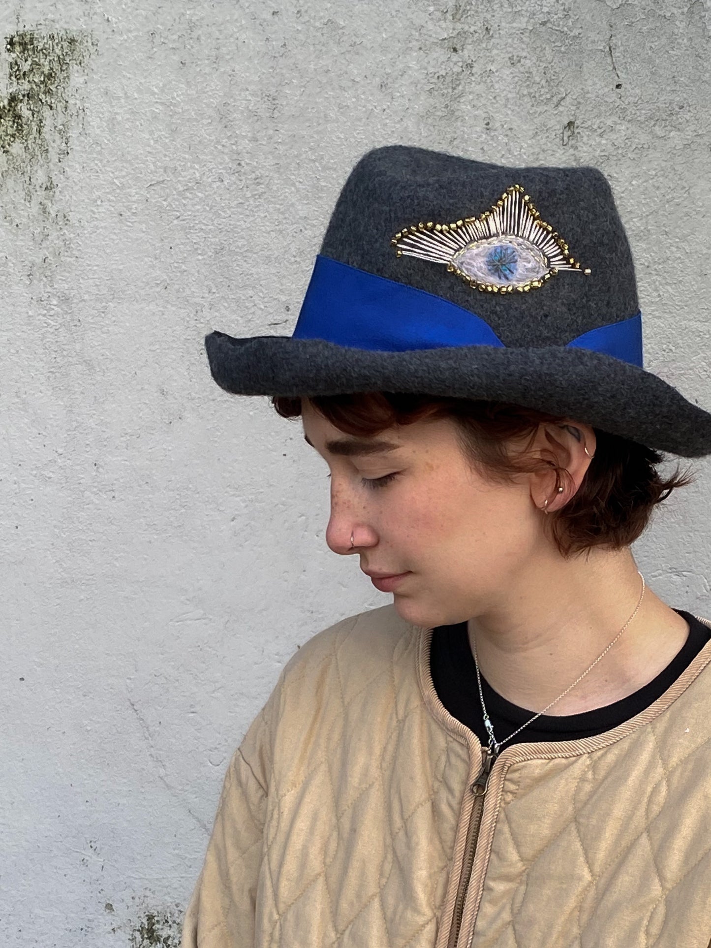 Eye fedora hat  - Tomoko Tahara millinery works